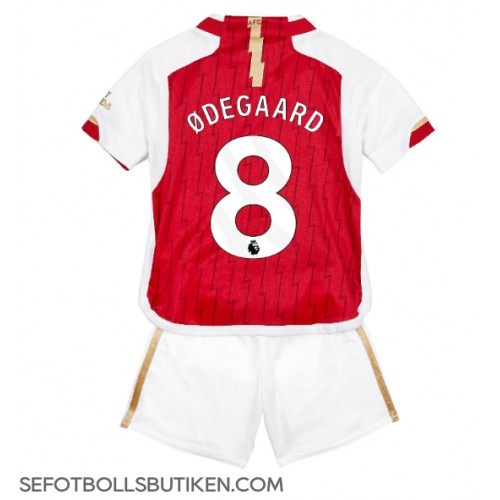 Arsenal Martin Odegaard #8 Replika Babykläder Hemma matchkläder barn 2023-24 Korta ärmar (+ Korta byxor)